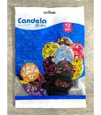 GLOBOS CANDELA 12" IMPRESOS...